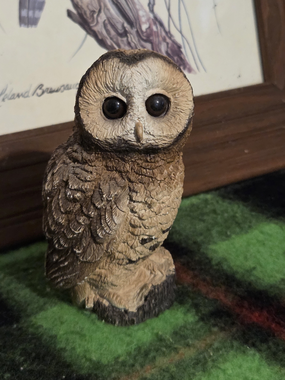 Brown Owl Figurine Home Accent - Decorative Owl Statue